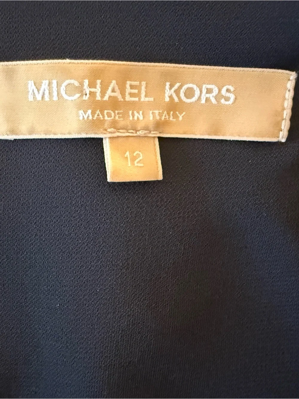 Michael Kors Navy Sleeveless Faux-Wrap Sheath Dress size 12US